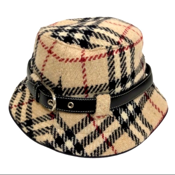 LIKE NEW🤎VINTAGE BURBERRY WOOL BUCKET HAT - Picture 9 of 9